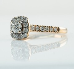Natural Diamond Ring 14K Gold Engagement 1.00 ct