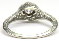Antique Art Deco 1920’s Diamond 18KW Engagement Ring Size 6 UK-L1/2 EGL USA