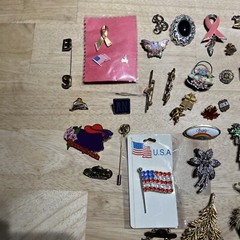 Vintage lot of Assorted Brooches / Pins. 43 Pieces.