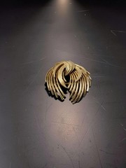 Vintage Crown Trifari Gold Tone Brooch Pin MCM Mid-Century Modern
