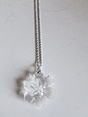 Gorham Snowflake Pendant, Silver Chain, 17.5″ Vintage in Original Box