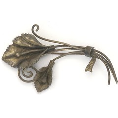 Signed Pegasus Coro 925 Sterling Silver Calla Lily Flower Brooch 3.25″ 13.5g