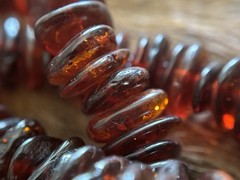 24” 3 Strand Cherry Cognac Baltic Amber Beaded Bold Statement Necklace