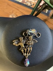 2 Vintage Kirks Folly Fairy Angels Charms Retired , NIB