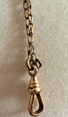 Antique 24″ Signed GF Octagon Star Slide Necklace with Seed Pearl