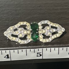 7 OLD ANTIQUE VICTORIAN MIXED METALS RHINESTONE FILIGREE PINS BROOCH