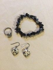 Estate Semiprecious Gemstone Agate Jewelry Lot~925 Sterling Silver Earrings &