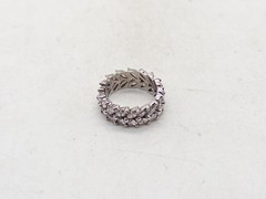 Vintage 1930s 4ct VS G Marquis Diamond 7mm Platinum Eternity Band Ring SZ 6 8g