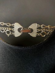 VTG CELEBRITY NY SILVER TONE CONVERTIBLE DIFFERENT LOOKS TASSEL NECKLACE CHIC