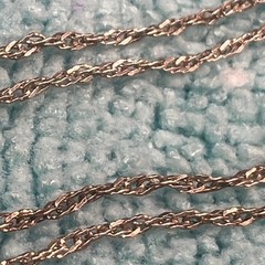 Vintage Sterling Silver Anklet Italian Twisted Curb Chain Dainty 10″ .9g