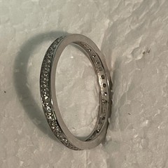 925 Sterling Silver Cz Eternity Band size 11.25