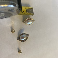 Vintage 1928 Faux Pearl 14K Gold Filled Posts Earrings NEW 1980s Made In USA NOS
