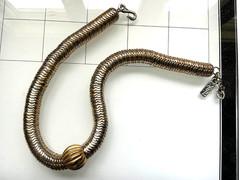 VTG YSL Snake Gold Choker Slinky Yves Saint Laurent Necklace 15” 90s 80s