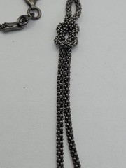 Vintage Sterling Silver Knotted Rope Chain Necklace