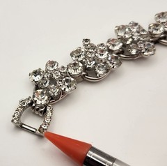 Verified Juliana D&E Ref 5757 Rhinestone Bracelet 5 Link Crystal Vintage 7″ READ