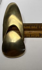 Vintage brushed gold tone statement earrings
