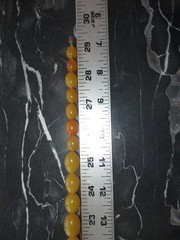 vintage Butterscotch BAKELITE Catalin 110 grams Necklace extra long 29″ TESTED