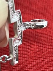 Vintage 925 Sterling Silver Black Onyx Clear Cubic Zirconia Pave Bold Pendant