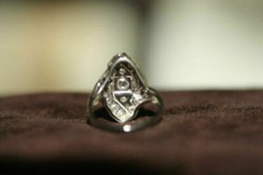 Antique 1.00 CT Round Diamond 10k White Gold Over Estate Anniversary Ring 925 SS