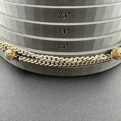 Vintage Chain Necklace Textured Gold Tone Filigree Station Ball Long Flapper 52″