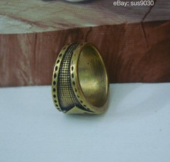 Solid Brass Magician Poker Ring US Size 11 (21MM)