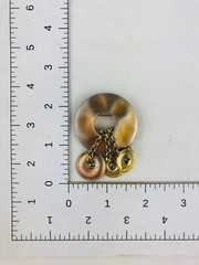 Vintage Casual Corner Brooch Dress Pin Tribal Dangle Bohemian Art Circle *Lc7