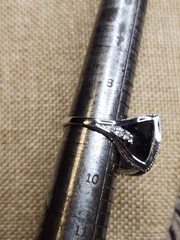Vintage Sterling Silver And Black Faceted Stone