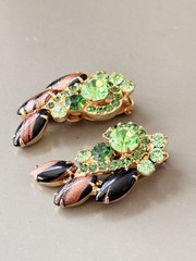 Vintage Verified JULIANA BOOK SET Aventurine Gold Fluss Bracelet Brooch Earrings