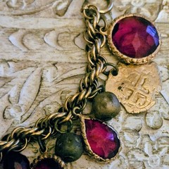 Vintage Accessocraft NYC Pair Of Statement Charm Bracelets