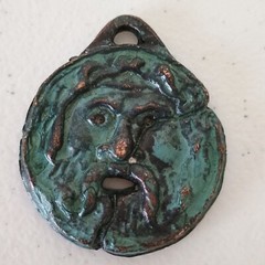 RARE Vintage Bocca Della Verita Bronze? Keychain Charm Pendant Coin 74 Grams