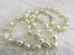 Mint Green Fused Bead Necklace (C43)