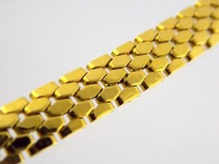 Napier Goldtone Metal Mesh Links Chain Necklace 15.5 Inches 20g