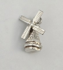 Vintage Sterling Silver Dutch Windmill Holland Articulated Charm Pendant – 2.0g