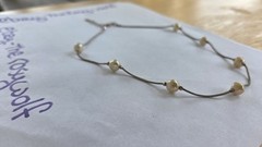 White Pearls Necklace Sterling Silver irregular shape vintage READ DESCRIPTION