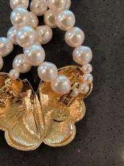Kenneth Jay Lane KJL Avon Double Strand Faux Pearl Butterfly Necklace N110