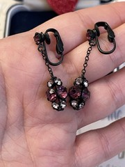 Vintage earrings Crystal Clip Vintage 1940s-1950s Beautiful