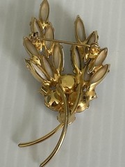 Vintage Juliana? Open Back Navettes Set In Goldtone -#470
