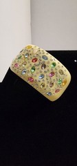 A 1950 Vintage Weiss Multi-Color Stone Thick Bracelet