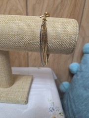 Vintage Silver And Gold Tone Multi Chain Bracelet 8″ Long