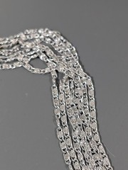 Vintage Silver Tone 7 Chain Choker Necklace Byzantine Classic MCM 15.5 in