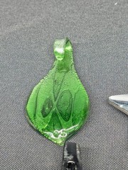 Vtg Dichroic Art Glass Pendant Lot 4 Pcs Shimmer Iridescent Star Studio Jewelry
