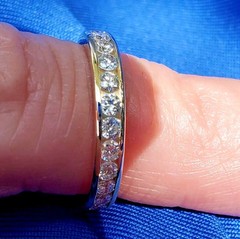 NATURAL EARTH MINED DIAMOND Wedding Band VVS Eternity Anniversary Stacking Ring