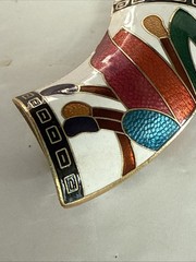 Vintage Cloisonne Enamel Scarf Slide