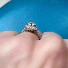 Art Deco Style 3.6Ct Lab Created Emerald Wedding Ring 14K Yellow Gold Finish