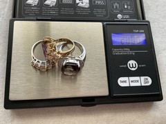 Lot Of 3 Vintage 925 Sterling Silver Rings Gemstones Assorted Estate Jewelry