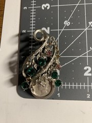 Vintage Authentic silver mercury dime 1943 pendant / Brooch!