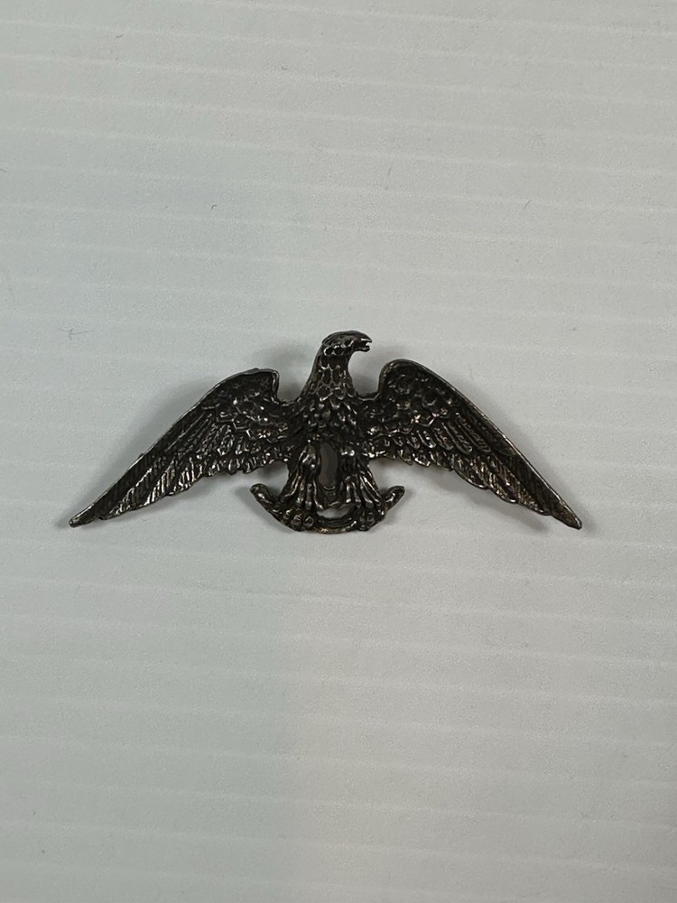 VINTAGE EAGLE METAL HAND CRAFTED BROOCH PIN BACK OUTSTRETCHED WINGS #2