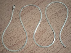 Vtg 925 Italy Sterling Silver 2.5 mm herringbone 30″ Necklace opera length