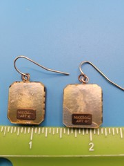 Maximal Art John Wind Earrings Best Mom Vintage Goldtone