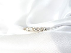 Vintage Sterling Silver 925 Diamonique CZ Stack Band Ring Size 9